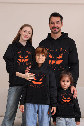 Sudaderas familiares con capucha Evil Black Pumpkin